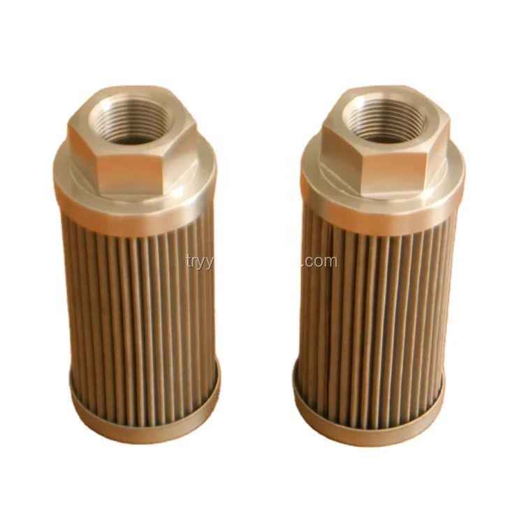 WU-40X*-J hydraulic suction oil filter element installed inside the tank