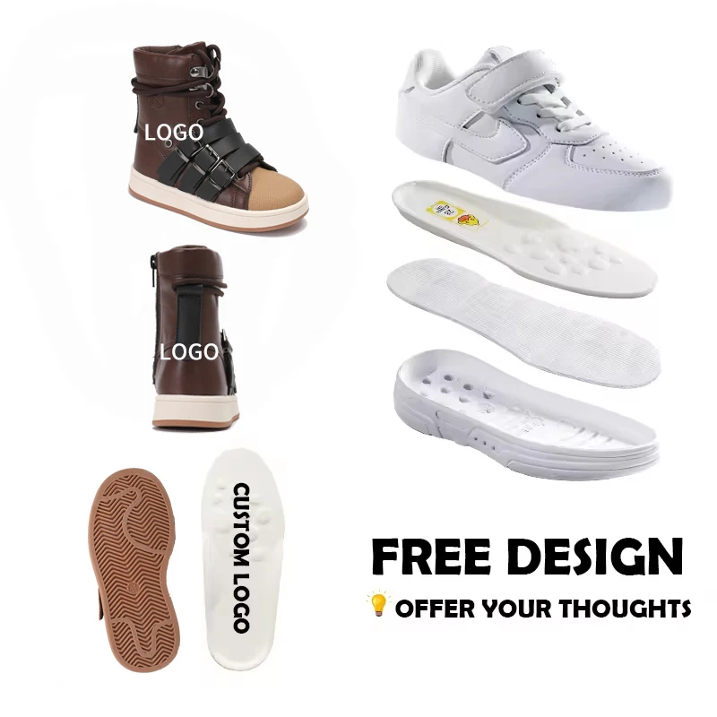 Autumn and winter high help board shoe tide boys and girls fashion versatile shoes custom sneakers kids