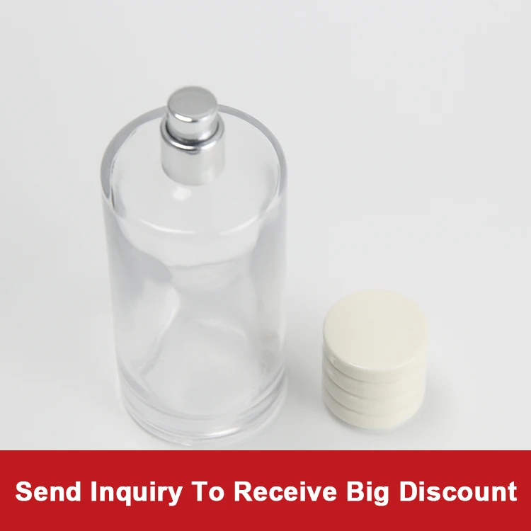 Custom OEM ODM 30ml 50ml 75ml 100ml Empty Luxury Flat Spray Fragrance Parfum Refillable Empty Sprayer Glass Perfume Bottle