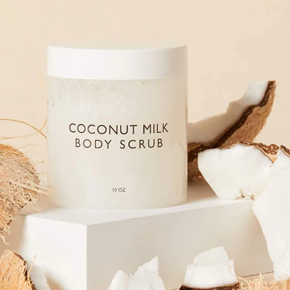 Dead Sea Salt Coconut Milk Body Scrub Exfoliating & Removing Dead Skin Skin Care (1600190279262)