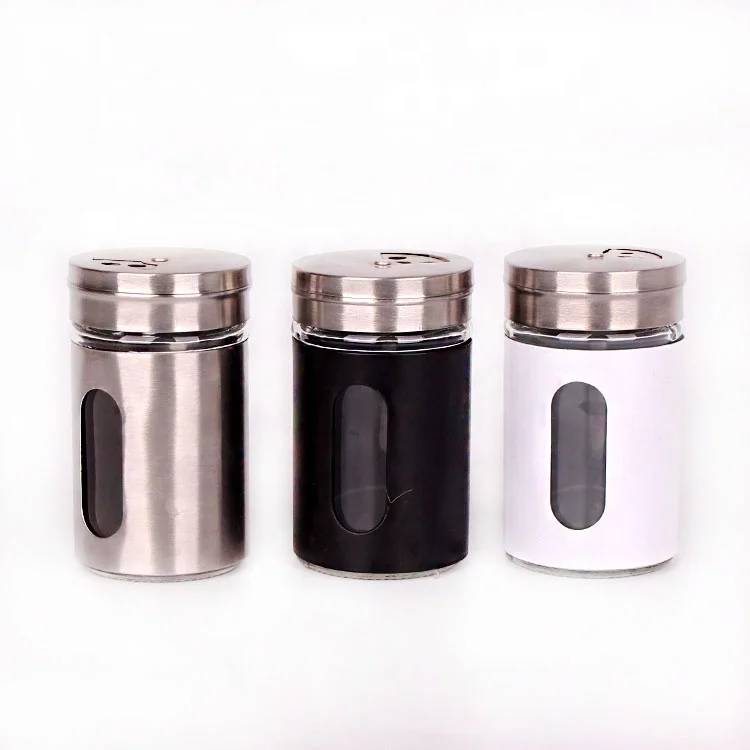 100ml Spice Jar Empty Glass Jars with Plastic Lids