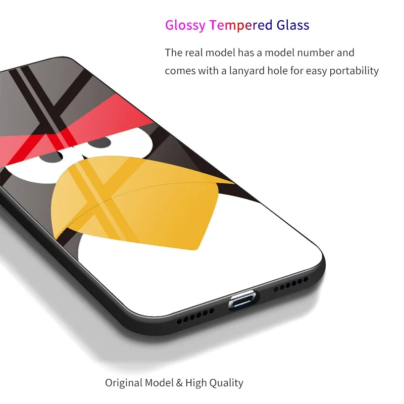 Game Cute Cartoon Birds Designer Mobile Cover sublimation Glossy Tempered Glass Phone Cases for iPhone 13 12 11 Pro Max