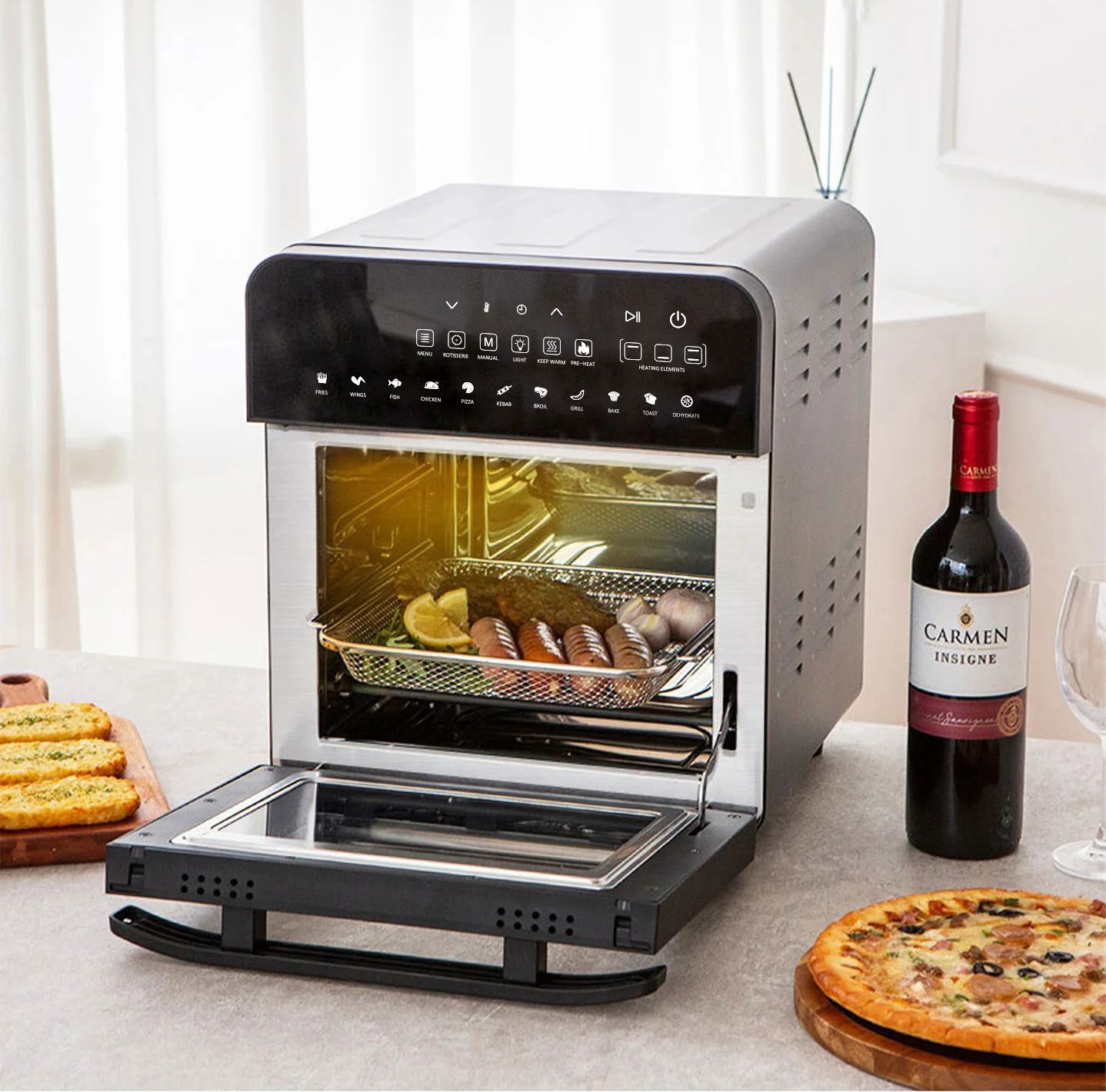 3 In 1Smart Air Fryer Oven 1700W 14.5L Muti-Function Small Household  Electric Appliances Made in Guangzhou