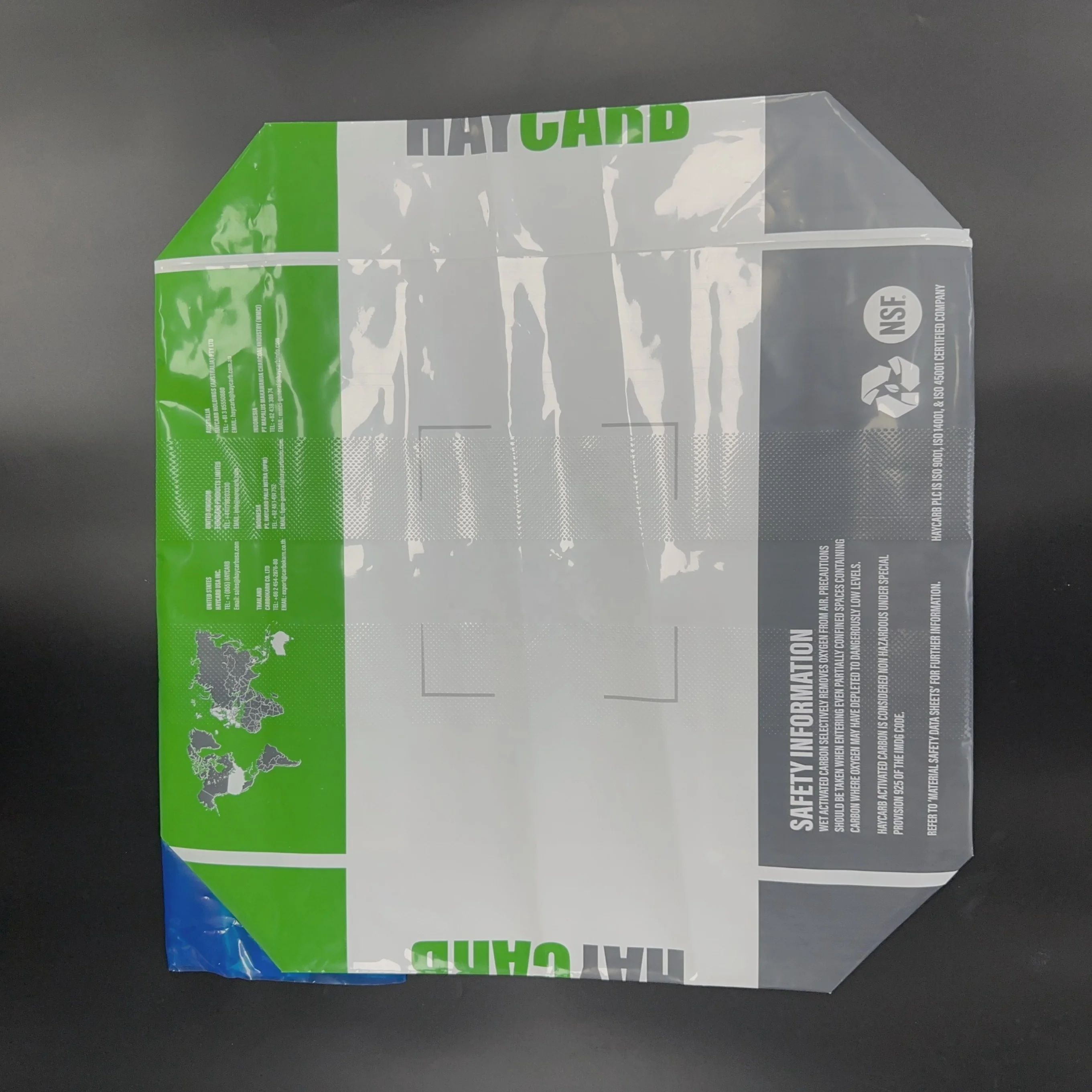 EGP PE PP Woven Block Bottom Valve Bag with Embossing Moisture-Proof 25kg Size