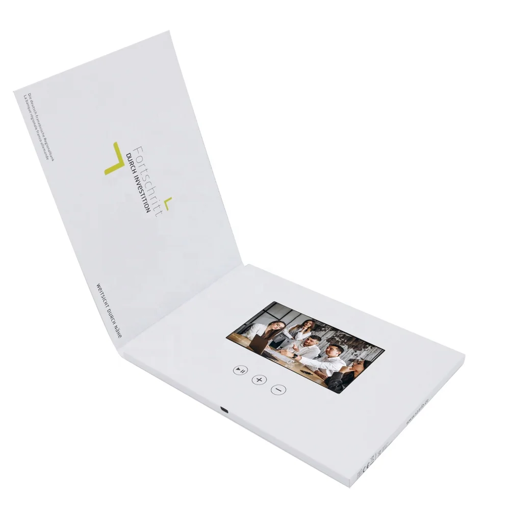a5 lcd touch screen 5 inch video book brochure custom video greeting card printing custom hd video brochure components
