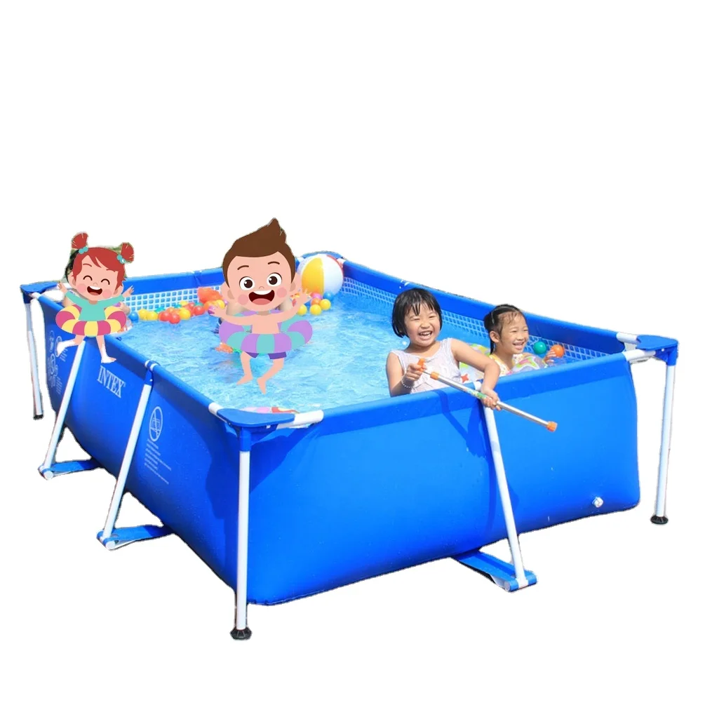 2024 new MSR MS830 Intex 28270 220cm Plastic Above Ground Pools Rectangular Steel Frame Swimming Pool