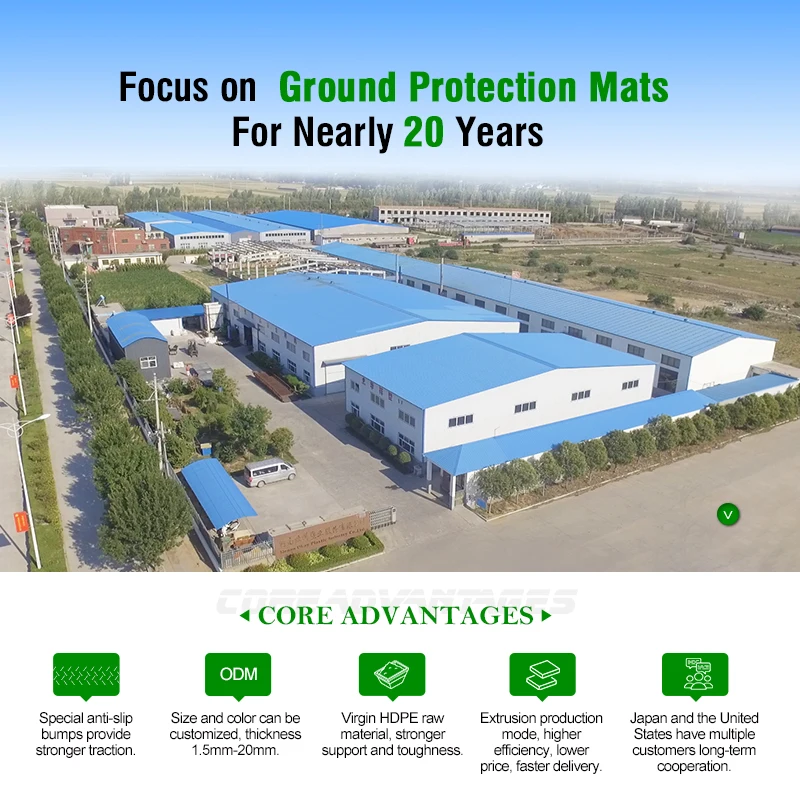 Good Quality Crane Mat Hard Plastic Temporary Pathways Ground Mats Composite Hdpe Material