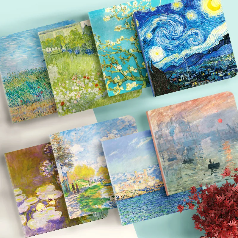 2024 Latest Hot Sale Retro Art Notebook Journal Diary  Square Blanket  Notepad for Travel