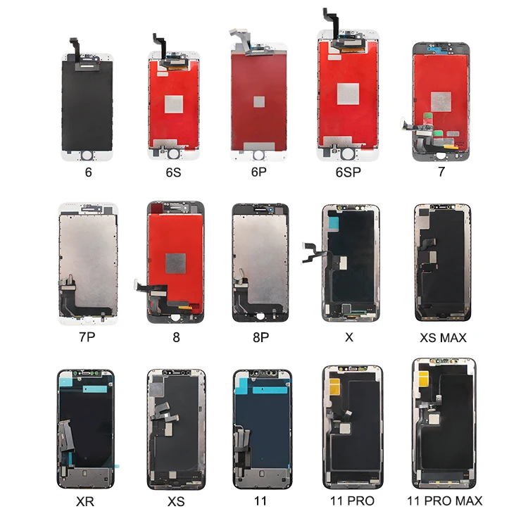 Оптовая продажа ЖК-дисплей для мобильного телефона сменная панель сенсорного экрана iPhone 5 6G 7G 8G X 11 TFT
