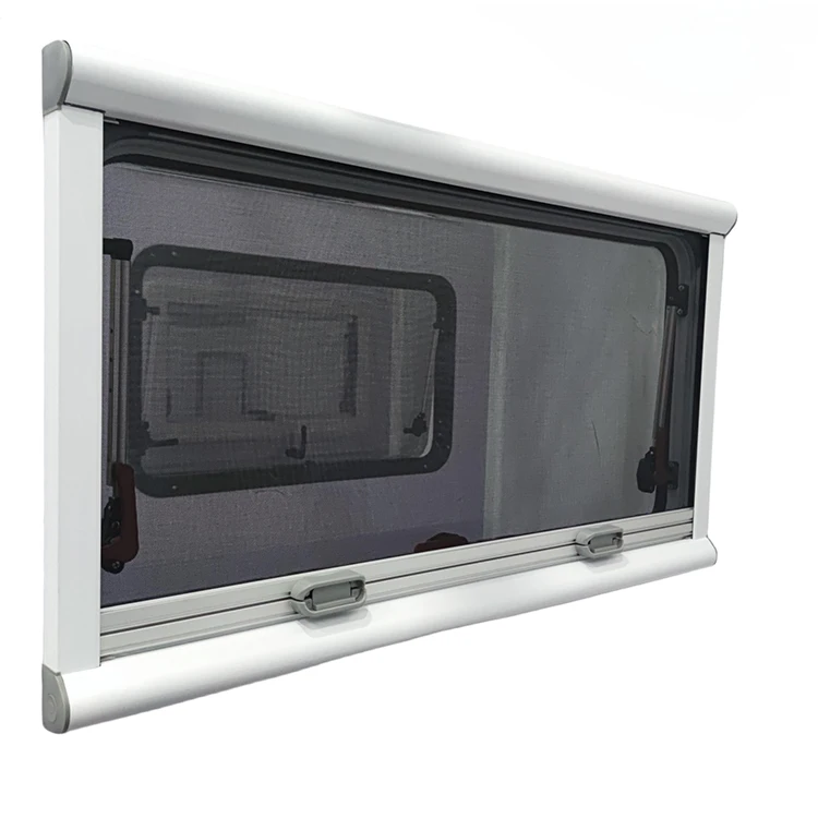 Professional 1100*550mm Double Glaze Acrylic Caravan Window with Blind and Fly Net RV Accessories