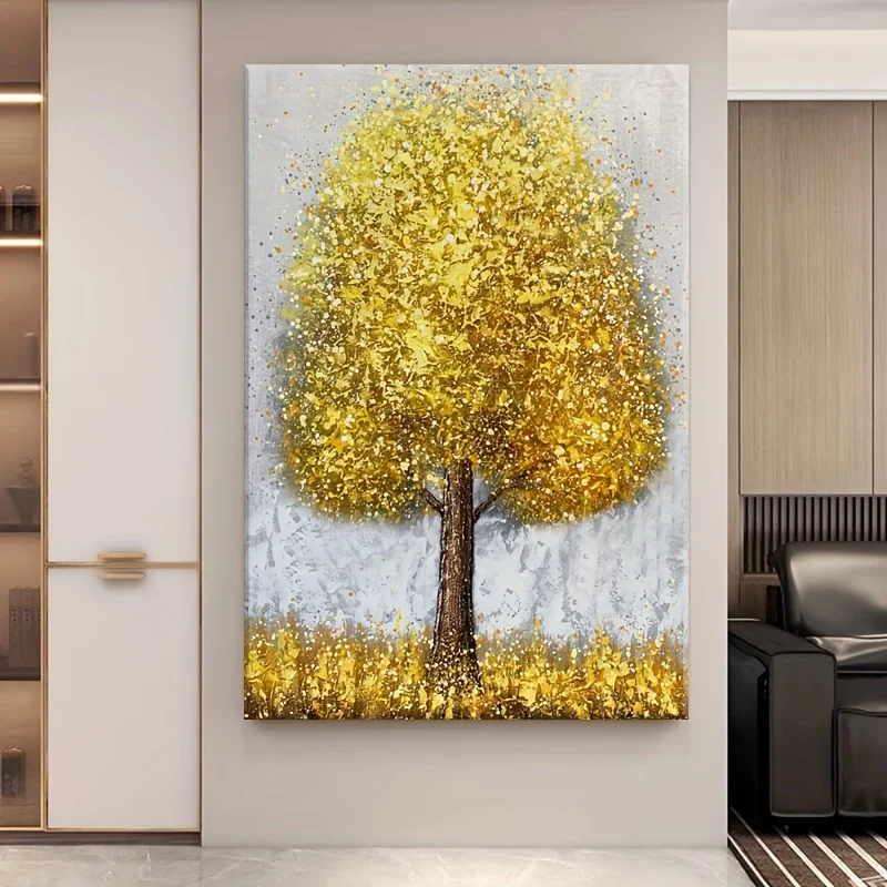 Custom 100% Hand Painted Home Decor Tree Wall Art Decor Pictures Handmade Canvas Artwork Hand Oil Painting