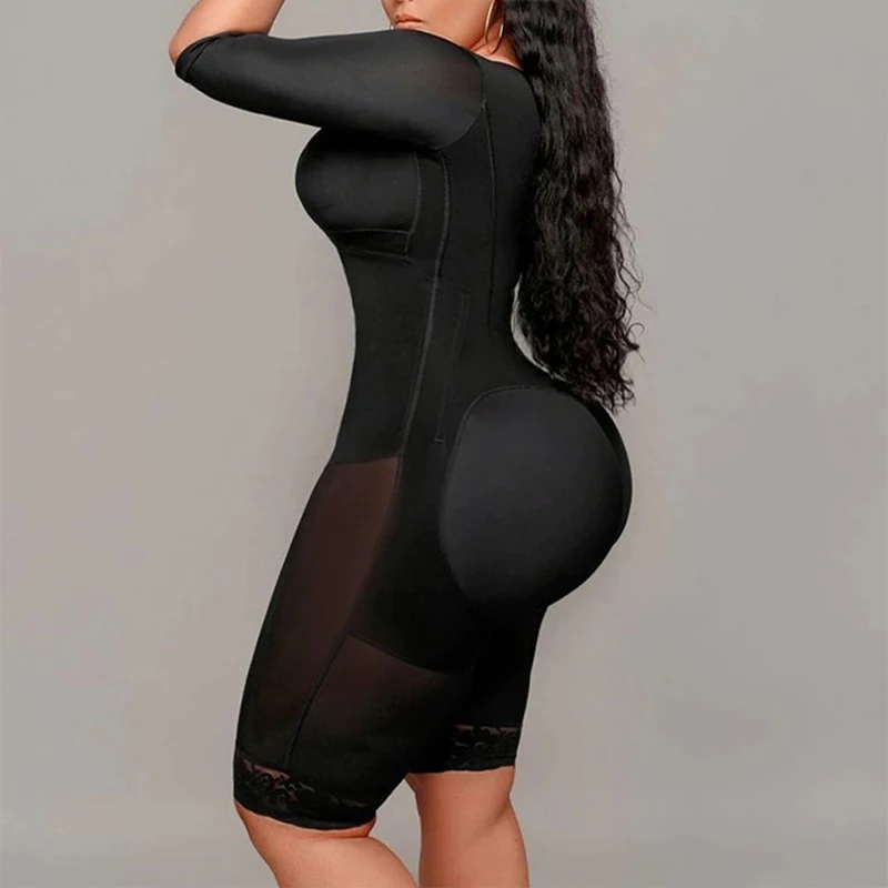 Full-body short sleeve Private Label Slimming Buttlifter Hourglass Best Rated Post Op Stage 2 3 Fajas Colombianas Shapewear