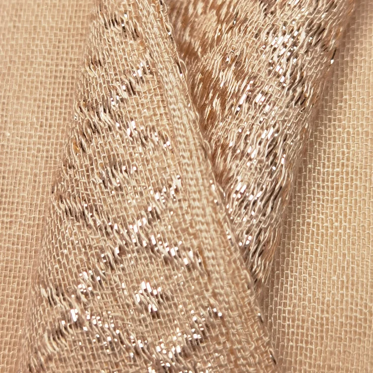 Fashion ethnic shimmer striped headscarf khimar viscose jersey hijab tassel turbans plain cotton knitted shawl for women custom