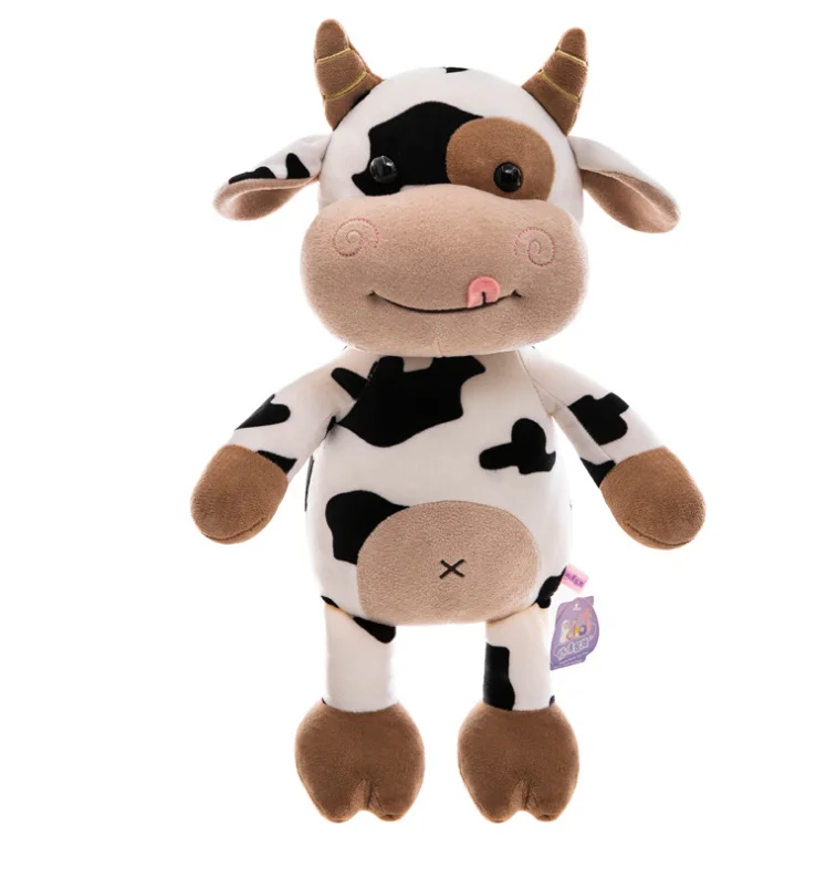 
OED Wholesale Cow Animals Stuffed Plush Cute Toys Custom Plush Toy Gift Festival Promotional Super Soft Stuffed Plush Toy 