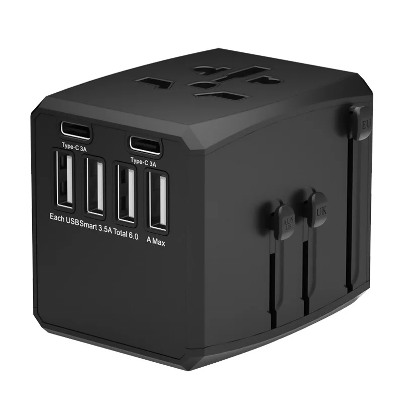 Spot supply 2023 Electrical Plug Socket Usb Travel Adapter Universal Travel Adapter Dual Usb Worldwide Charger