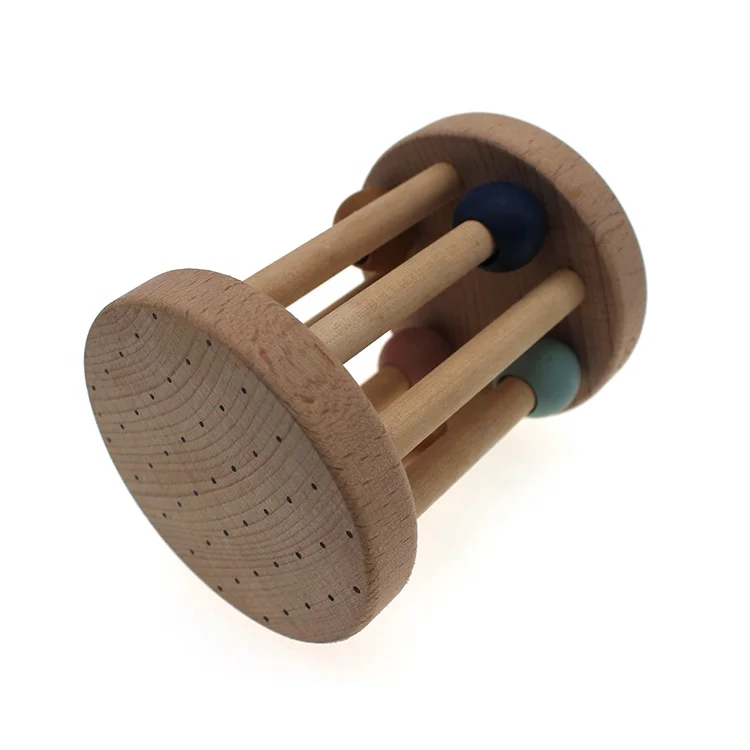 Распродажа деревянные детские погремушки Монтессори кольцо для младенцев