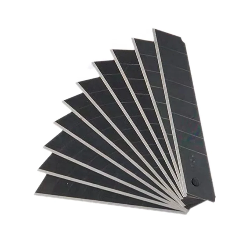Manufacturer Wholesale Various Specifications Black Utility Knife Blade Art Blade Spare Blade SK5 Material