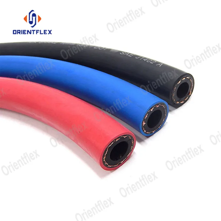 Rubber Smooth EPDM Sae J1402 Black Polyester Fiber Spiral Line High Pressure Durable Power Steering Hose