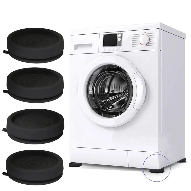Custom 4 pcs Rubber Silicone  Anti Vibration Pads for Washing Machine Shock Foot Pad for Washer and Dryer Machine