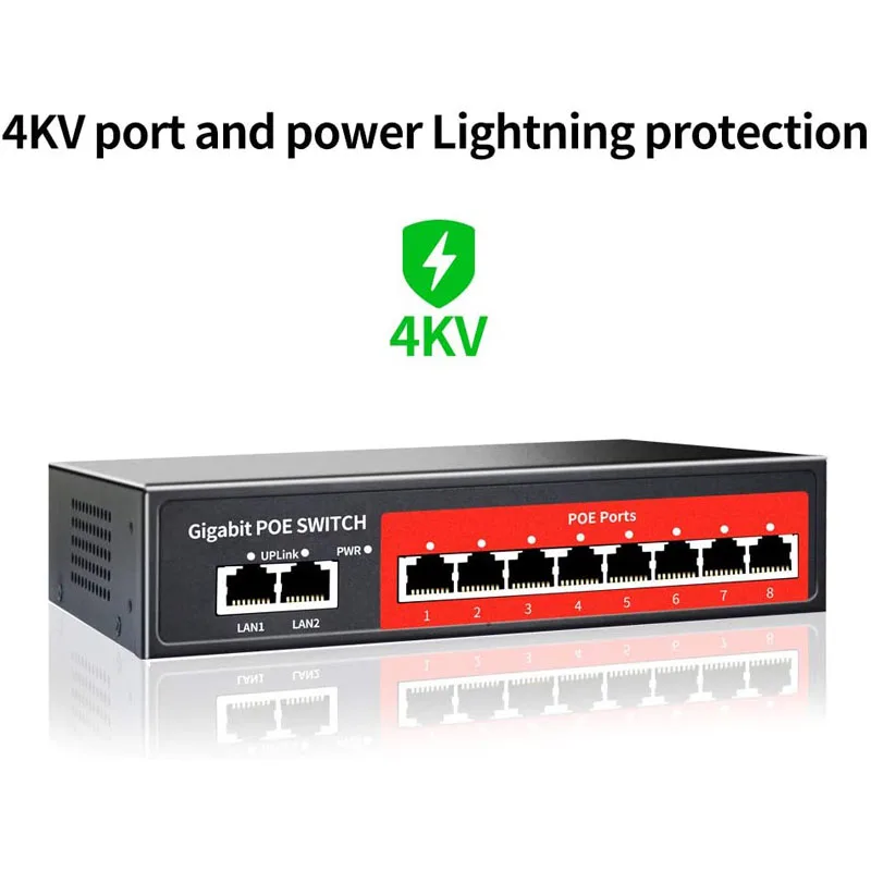 Wholesale prices OEM/ODM AI Full Gigabit PoE Switch with 2 Gigabit Uplink,120W Built-in Power IEEE 802.3af/at Compliant,