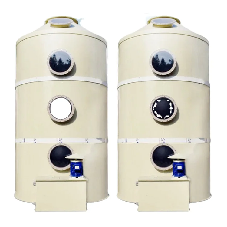 
PP Material Industrial Wet Fume Scrubber/Spray Exhaust Tower For Waste Gas Disposal 