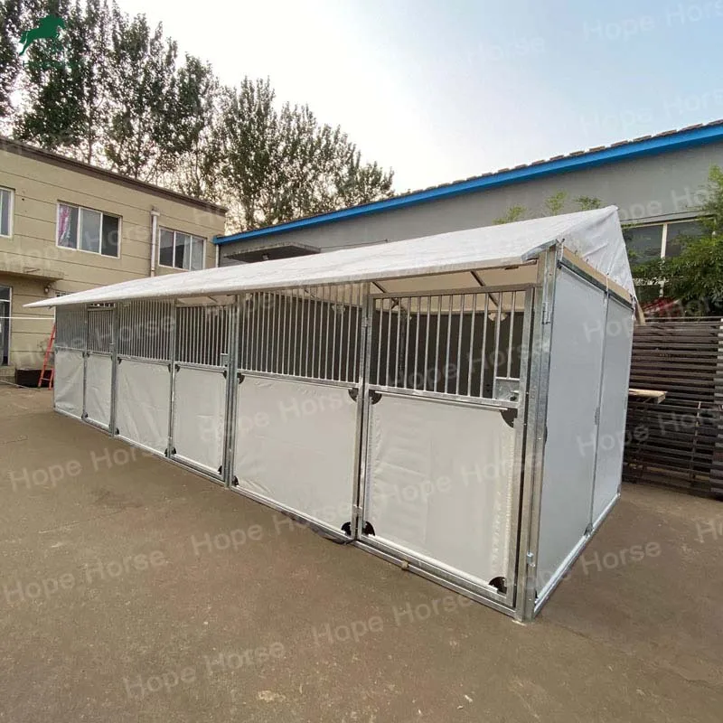 Used temporary horse stall front panel steel hot dip horse stable fronts
