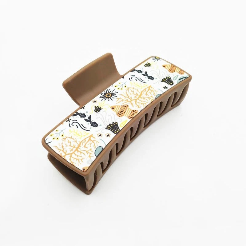 Qualisub Personalized Plastic hair clips Blank Sublimation hair Claw Aluminum sheet for print Adults and Kids Hair Clips