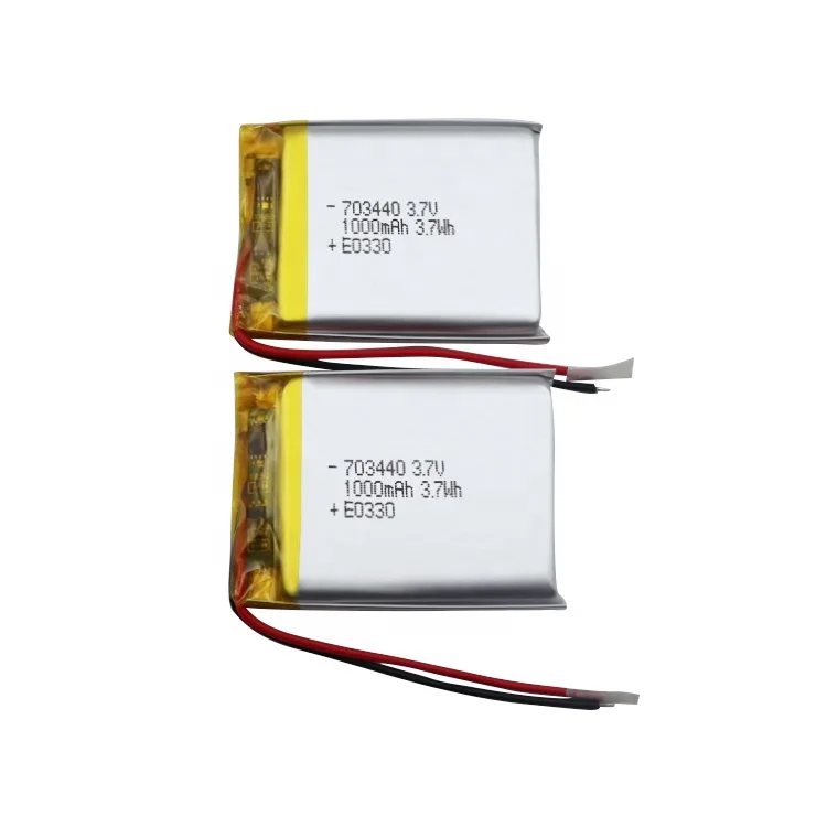 China Wholesale High Quality 703440  Rechargeable 1000mah Li Ion Polymer Battery