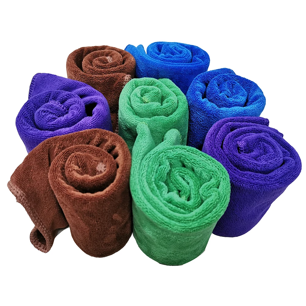 Customized logo Micro fiber car cleaning waxing polishing cloth microfiber towel for car washing