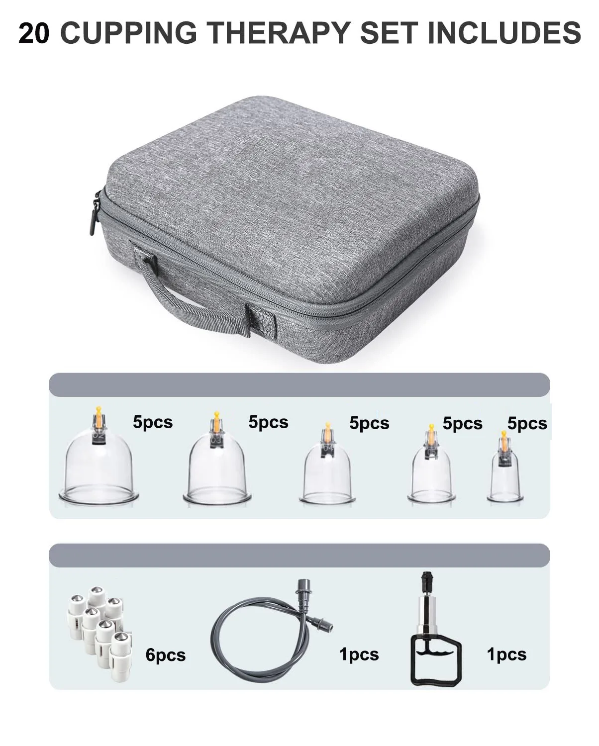 AH Therapy Cupping Tool Hijama Cups Wholesale OEM Gift Box 20PCS Hijama Suction Cup Ventosa Massage Cupping Therapy Set