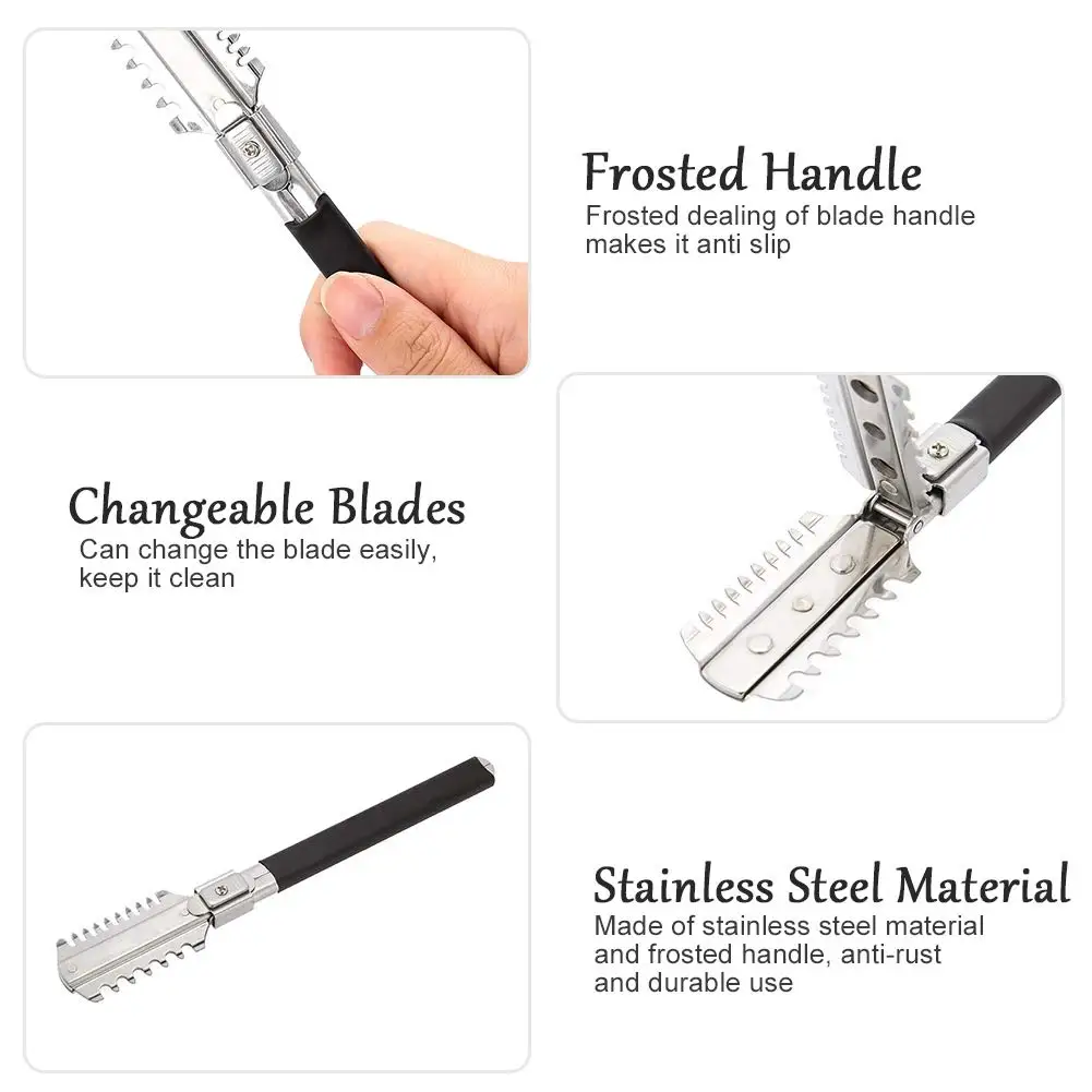 Barber Razor Comb Double-edge Razor Blades Manual Hair Cutting Thinning Barber Comb