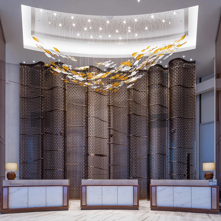 Zhongshan Manufacturer Pendant Light Customized Hotel Lobby Auditorium Lamp Crystal Tassel Spiral Led Chandelier