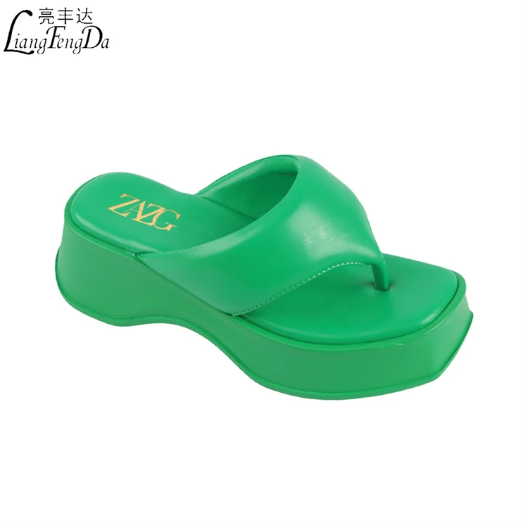 Flip-flops Slippers Slides Slippers Heel Protection Fashion Customized for Women Comfortable Sexy Thick Bottom Casual PVC PU