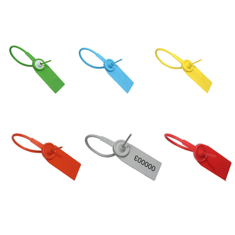 plastic seal for energy meter plastic seal string tag pull tight security lock plastic seal tags