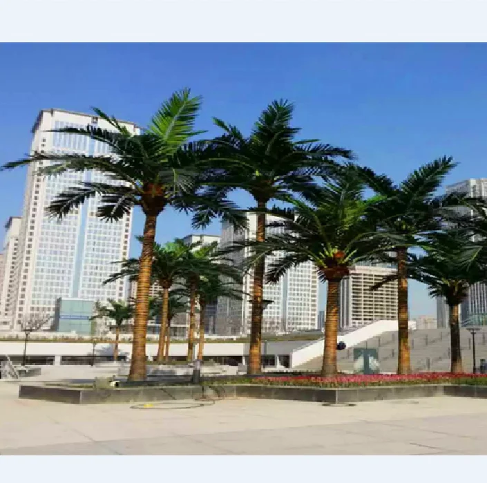 Latest plastic artificial fake palm coconut tree decoration tree for home garden