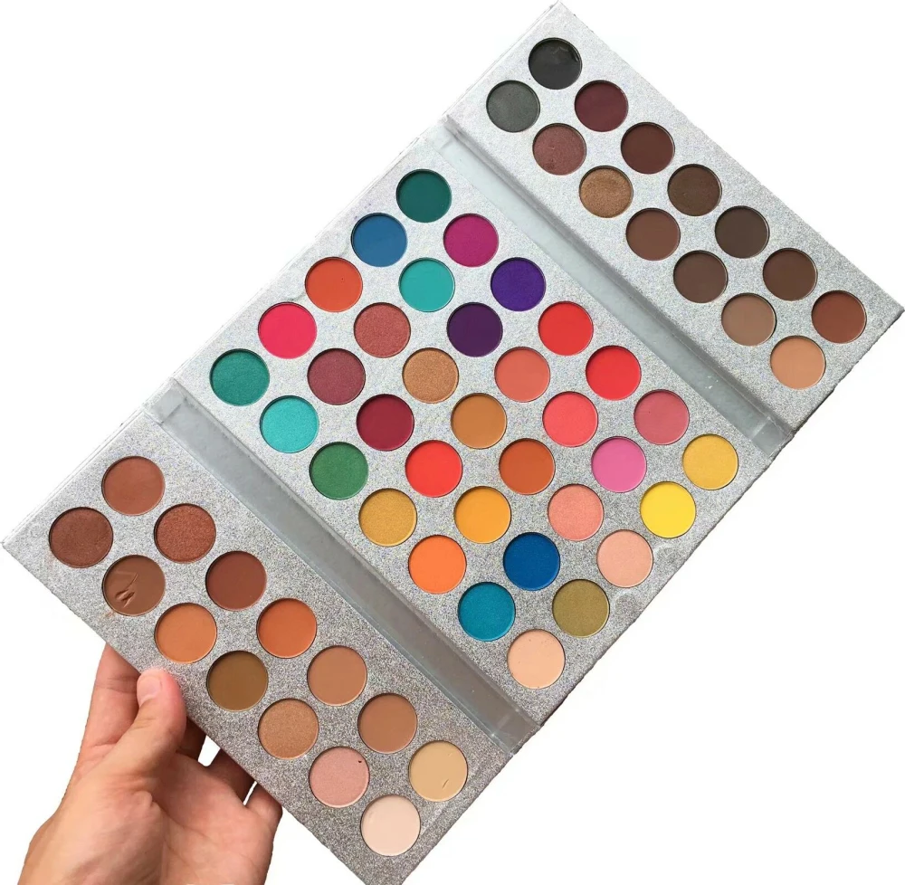 Factory Price Colorful Private Label Cosmetics Long Lasting Cardboard Eye Shadow Palette Makeup