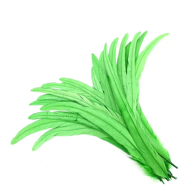 High Quality 9 Color 12-14 inch Turkey Quill Feathers Dyed Long Feathers Rooster Feathers For Sale