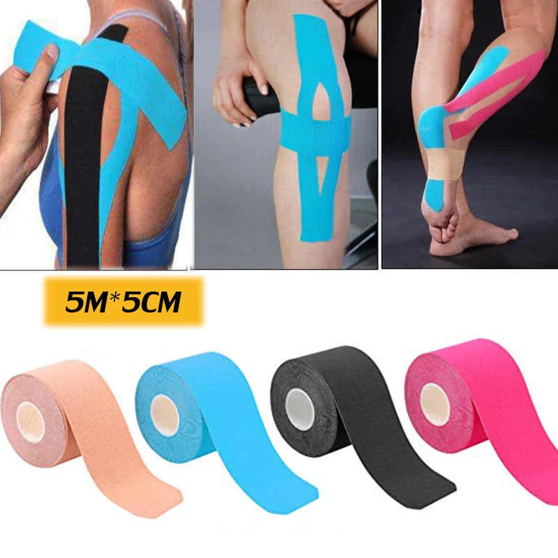 EONBON Wholesale Waterproof Knee Physiotherapy Athletic Muscle Kt Tape Elastic Kinesios Tape Precut Kinesiology Tape For Sports