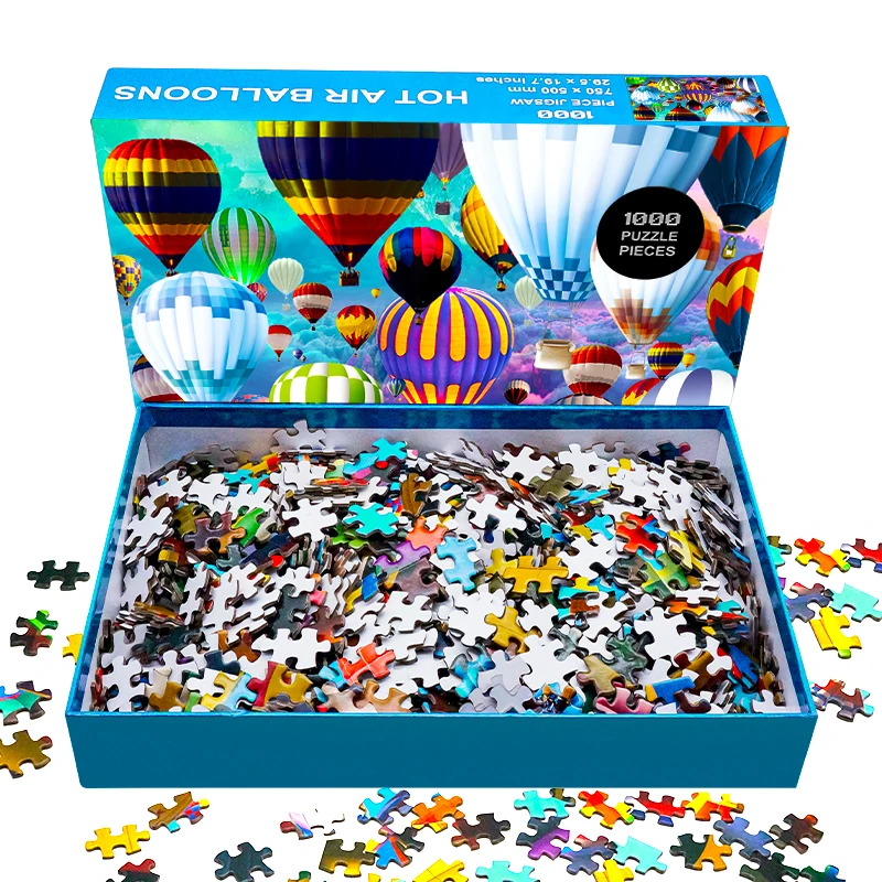 Cheap Kid Toys Cardboard Promotional Custom Puzzle Jigsaw100 200 500 1000 Piece For Joy