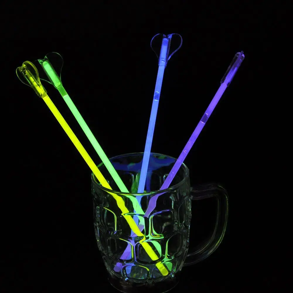 Party supplies 4 Pack Ice Tea Milk Coffee Stirrers Glow Drink Stir Sticks for Bar Home Office
