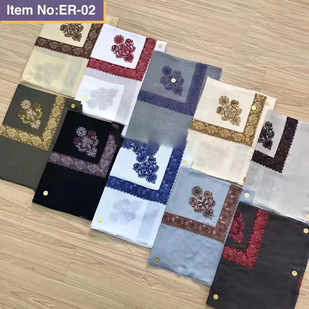 Dubai Arabia Embroidery Hijab Scarf For Men Cheap Polyester Yemen Scarf