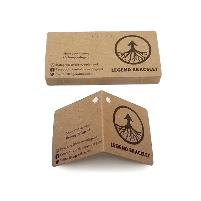 Blank brown kraft paper gift tag DIY garment hang tag