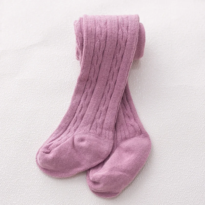 Toddler Little Girls Cotton Footed Thick Winter Cable Knit Legging Pantyhose Stocking Baby Tights Wholesale