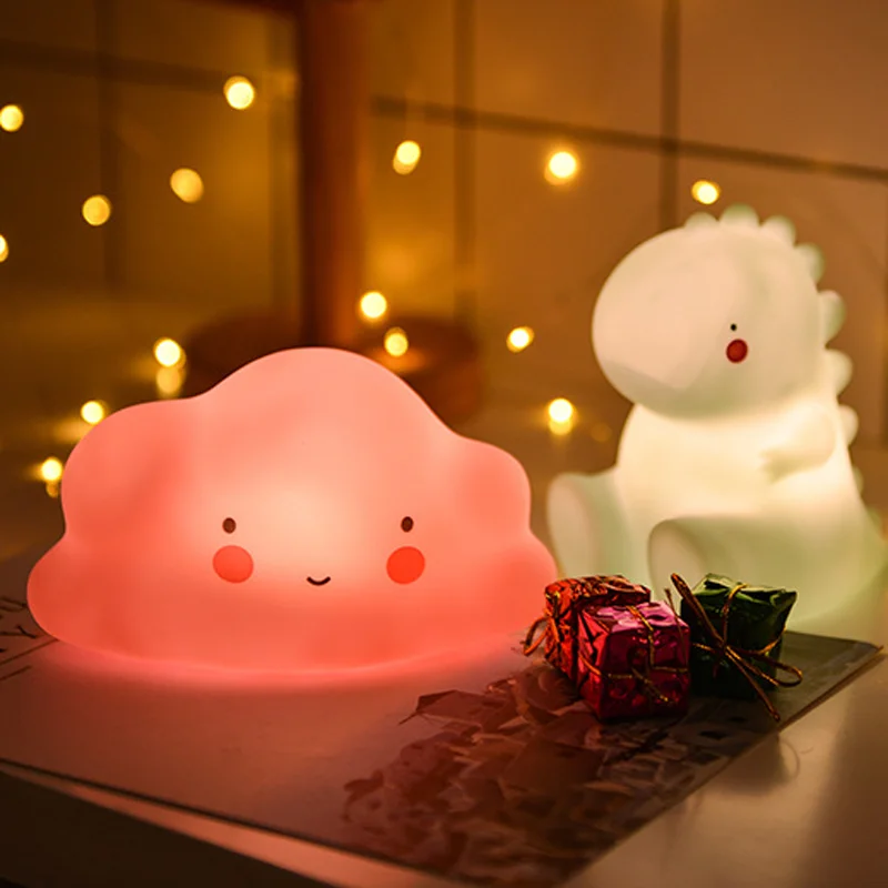 Cute Unique Moon Star Unicorn Battery Powered Indoor Pvc Silicone Led Lamp Baby Night Light for Kids Room Decor