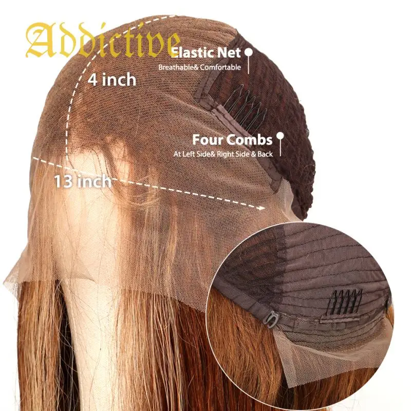 Addictive Silk Base Hd Brazilian Human Hair Lace Wigs Topper