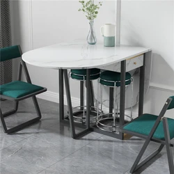 Factory Price Folding Dinning Table Marble Designs Extendable Dining Table