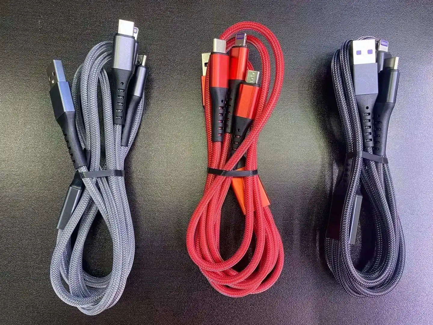 6A 66W Fast Charging 3 in 1 Cable  Micro  Cable Type C USB C Data USB Cable