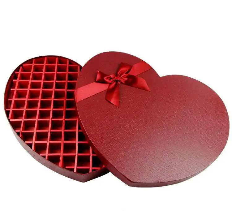 Custom Luxury Gift Packaging Heart Shaped Cardboard Packaging Chocolate Flower Gift Boxes