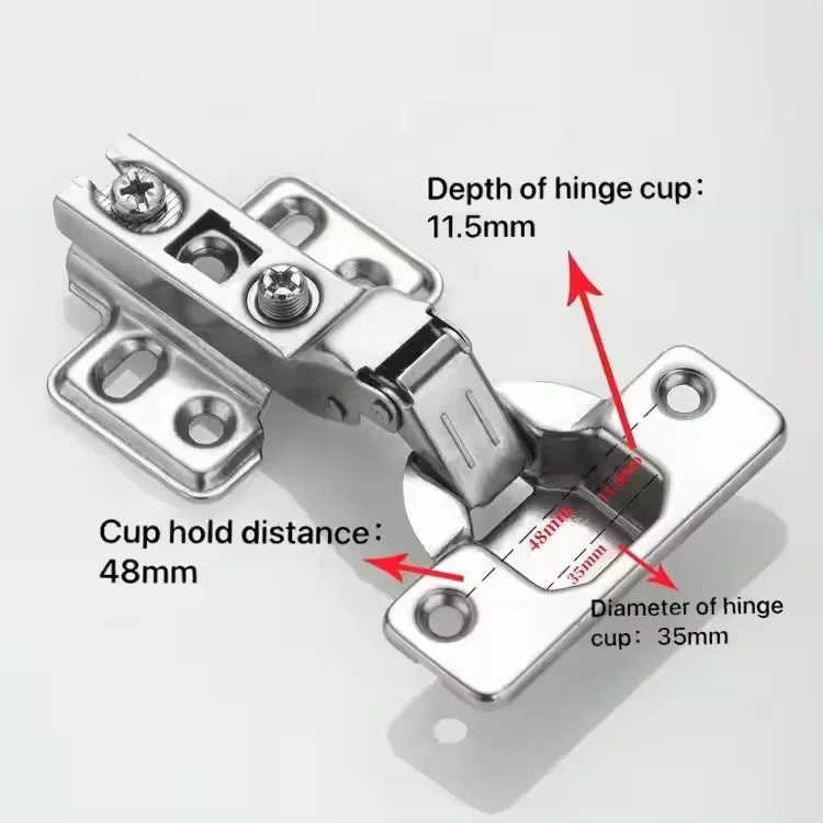 Furniture 35mm cup soft closing hydraulic stainless steel cabinet hinge for door