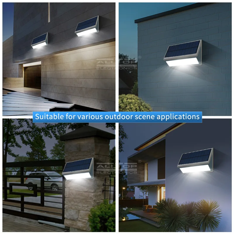ALLTOP Dusk to Dawn Sensor LED Night Light IP65 Waterproof 3w 5w Solar Led Wall Light